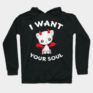 I Want Your Soul Cat Vampire Kitten Hoodie